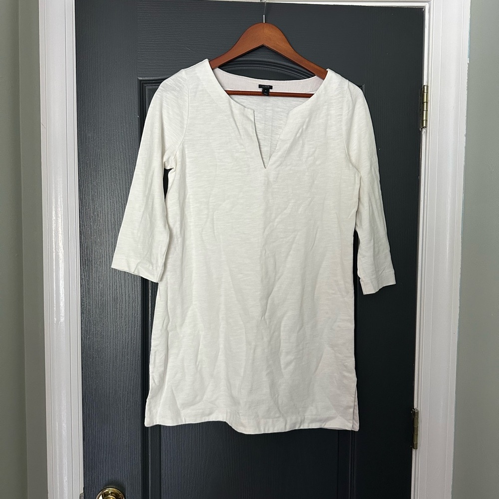 J. Crew Ivory 3/4 Sleeve Swim Coverup | Size S